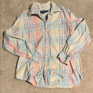 Plaid Button-Up Shirt